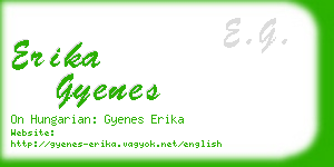 erika gyenes business card